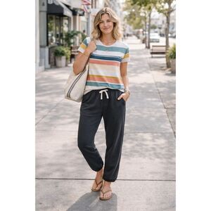 MARINE LAYER Black Casual Cotton Jogger Pants Trousers   Women's Size Small